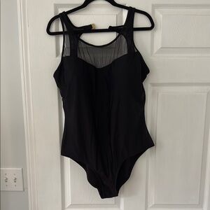 Black Sheer Mesh Swimsuit